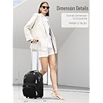 Underseat Carry On Luggage with Wheels, 16-inch Softside Rolling Under Seat Luggage, Lightweight Overnight Carry On Suitcase for Women Men(Black) - Image 2