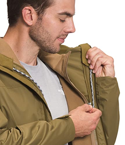 THE NORTH FACE Jaqueta masculina com capuz Arrowood Triclimate, oliva militar/marrom utilitário, GG