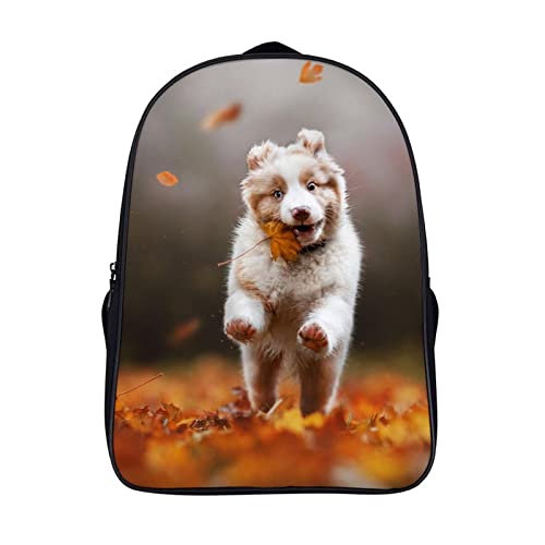 Sac à dos d'école Australian Shepherd Classic pour enfants - Cartable mixte 40x28x16cm style 3D