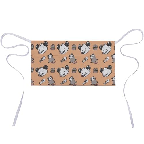 Tablier court imperméable 3 poches pour restaurant et pâtisserie