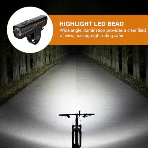 Image of Proberos Cycle Front Lights for Bicycle Riding, with Light Sensation & LCD Battery Display, USB Rechargeable Bike Light, Waterproof High Brightness LED Handlebar Light Night