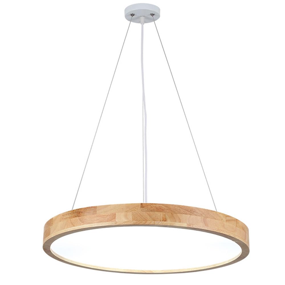 Suspension LED en bois 28W 2500LM avec diffuseur acrylique