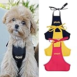 MANON ROSA Dog Bib Bandana -3 Piece Apron Set - Protective Vest with Belly Chest Coverage for Small Dogs Cats Puppies - Ideal for Corgis Dachshunds,Bulldogs Poodles Pomeranians (Medium)