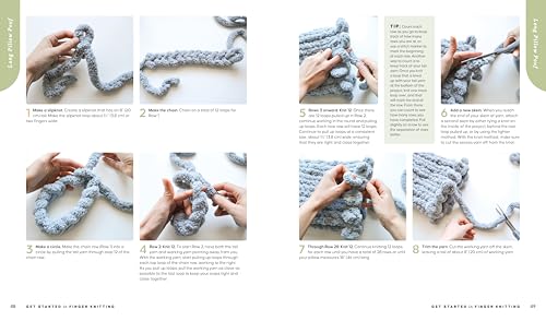 Get Started in Finger Knitting: Patterns and Instructions for Making Chunky Blankets, Cozy Pillows, and Cute Stuffies by Hand - Image 6