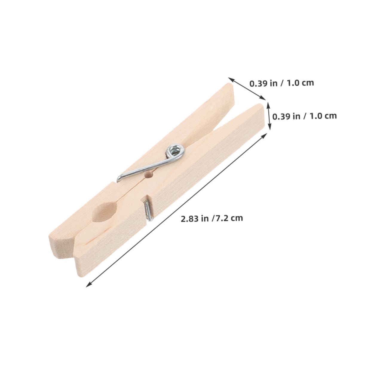 iplusmile 150 Pezzi Mollette in Mini Clip Antivento per Bucato e Foto Mollettine Naturali per Asciugatura Sicura e Artigianato