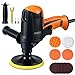Yaskyly Car Polisher 980W Car Buffer Polisher Machine Car Furniture Polishing Machine Portable Electric Polisher Kit with 850-3200 RPM, 6 Variable Speeds for Car Detailing, Sanding, Polishing