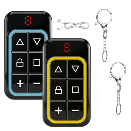 Garagentoröffner Fernbedienung Universal, 8-Kanal Fernbedienung Garagentor, USB-C Wiederaufladbar, 50m Reichweite, 2 Stück, Einfache Kopierfunktion für Garagentore