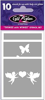 Things with Wings Tattoo Stencil Set for Glitter Tattoos / Kids Tattoos -DERMATOLOGIST TESTED!