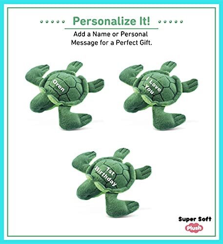 Imán de Peluche Decorativo Tortuga Marina Verde 4 Pulgadas miniatura 3