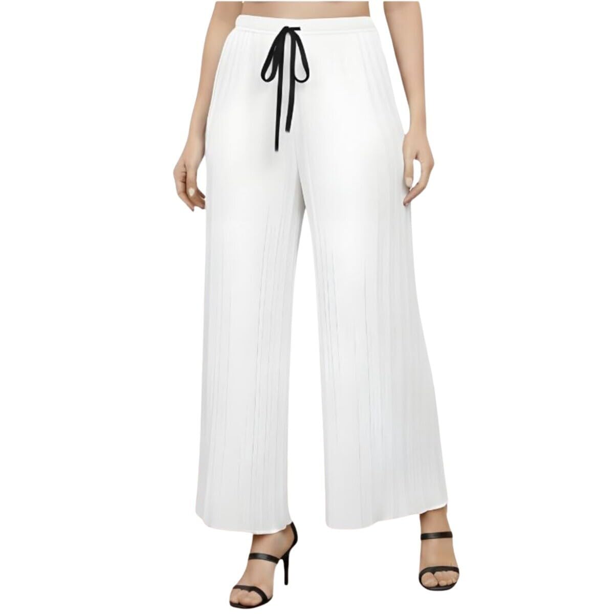 infinizy Palazzo Pants for Women | Palazzo for Women Office Collection (XL) White-picture-40