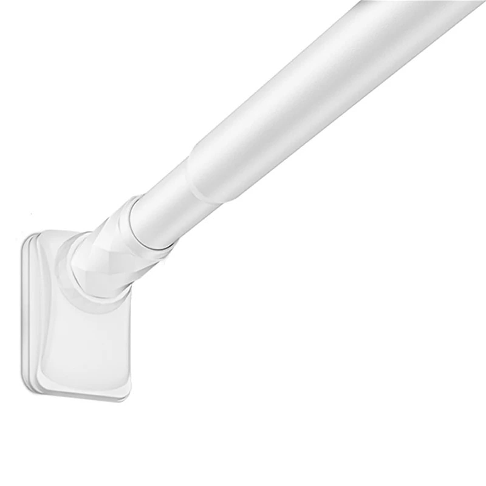 Telescopic Shower Curtain Rod, No Drill Tension 33mm Diameter Pole for Bathroom(WHITE,70-120cm)