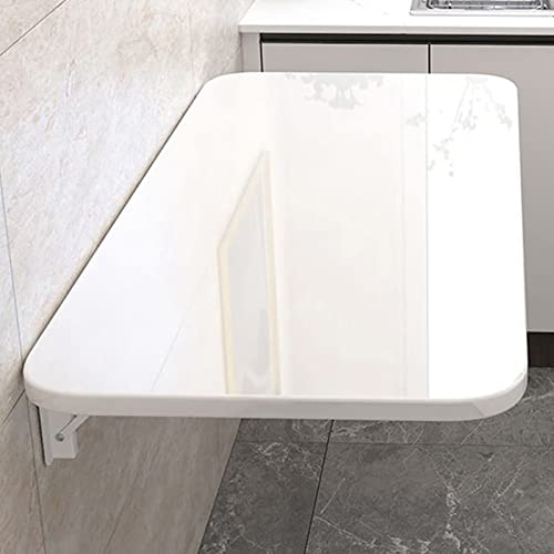 Table murale rabattable en bois avec établi compact et bureau flottant polyvalent