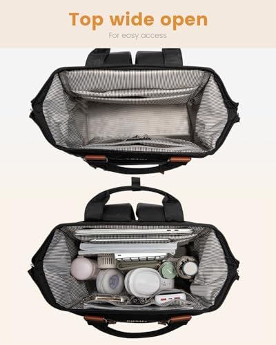 LOVEVOOK Laptop Backpack for Women, Teacher Nurse Work Laptop Bag, Waterproof Travel Backpack Purse, Business Computer Backpack, Book bag College Gift Nursing Backpack, 15.6 Inch - 2