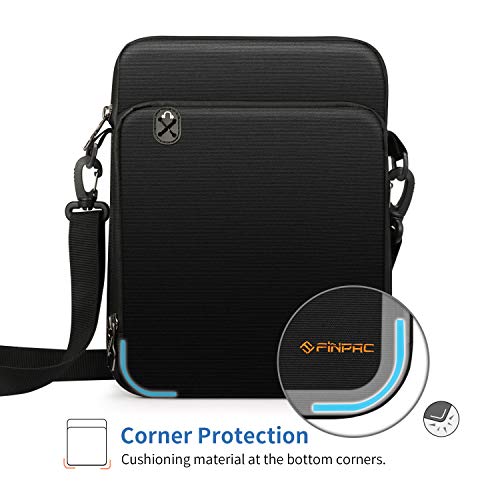 Finpac 11 Inch Tablet Sleeve Case, Briefcase Shoulder Bag For 11" Ipad Pro (2018-2022), 10.9" Ipad 10Th Gen (2022), 10.9" Ipad Air 5/4 (2022/2020), 10.2" Ipad, Surface Go 3/2, Galaxy Tab, Black #TOP4