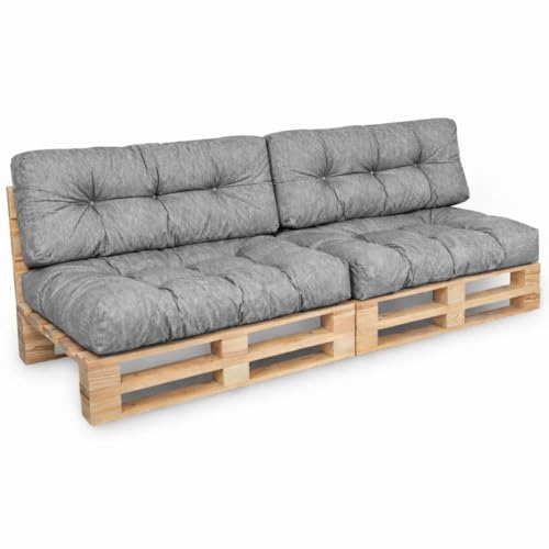 bananair - Coussin Palette Extérieur Confortable - Tissu Résistant, Anti-UV & Déperlant - Coussin Salon de Jardin Extérieur, Balcon, Terrasse (Lot 2...