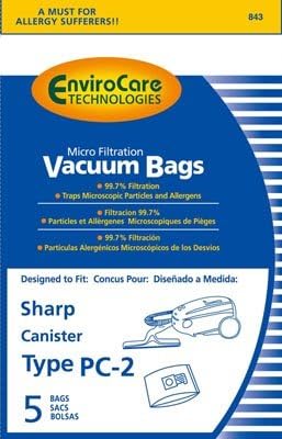 15 SHARP PC-2 MICROFILTRATION VACUUM BAGS