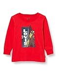 algodón. Levi\'s Kids Lvb Ls Graphic Tee Camiseta Bebé-Niños Super Red 18 meses