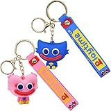 ♪Llavero Super Heroe -- El llavero es un Huggy Wuggy, Paquete incluido Hay 2 estilos (Azul y rosa), un total de llaveros de 2 piezas. Es pequeño y práctico. Se adapta perfectamente a tu llave. Seguro que te gustará.