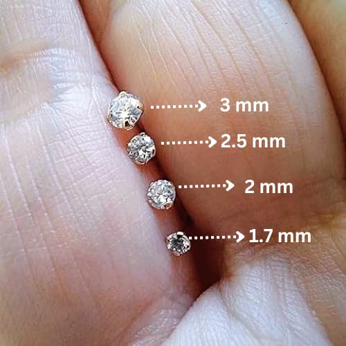 14K Gold IGI Certified Diamond Nose Ring Bone, 20g, 1.7mm for Women & Men by EternalDia - Used condition - Image 4