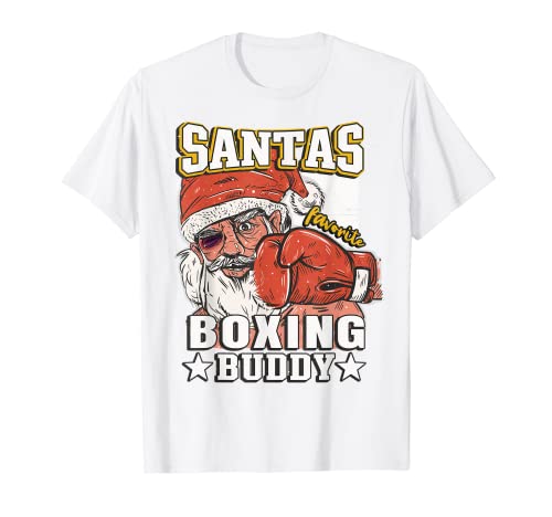 Kickboxing preferito di Babbo Natale muay thai natale kickboxing Maglietta