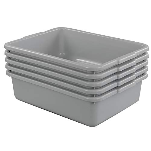 Obston Small Commercial Bus Box, Plastic Wash Tub Basin, 5 Packs