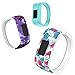 NotoCity Compatible Garmin Vivofit 3 Watch Band Sport Kids Watch Strap for Garmin Vivofit JR/Vivofit JR 2/Vivofit 3(Flower/Starry/Teal,Small)