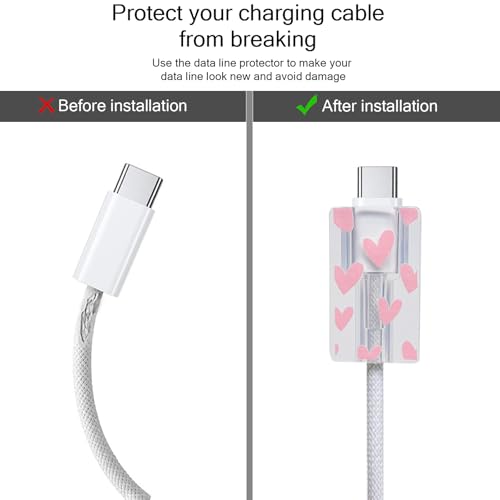 Protector de cargador iPhone 20W suave transparente que evita roturas del cable USB C 6