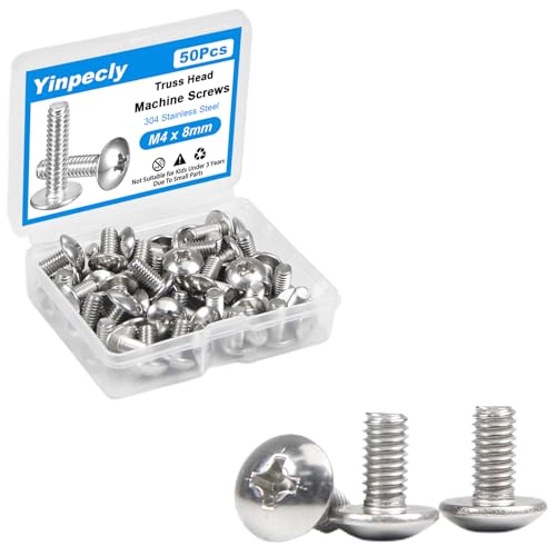 Yinpecly M4 x 8mm Truss Head Screws