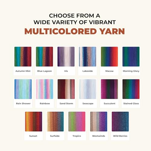 Image of Mary Maxim Prism Yarn, Acrylic Multicolor DK Yarn, 290 Yards, Surfside | Ombre Yarn, 3 Weight, Machine Wash, For Knitting and Crochet, Create Baby Items, Blankets, Afghans, Clothing Variegated Yarn
