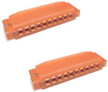 Hohner Translucent Harmonica 12 Pack (2 Orange, 2 Green, 2 Blue, 2 Yellow, 2 Red & 2 Purple)