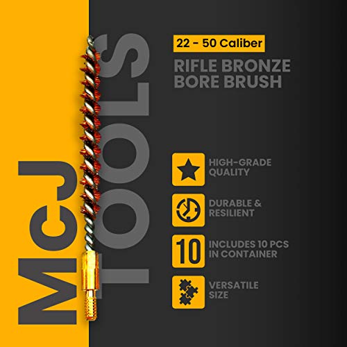 Mcj Tools 10Pack 375-Caliber Bronze Bore Brush #TOP1