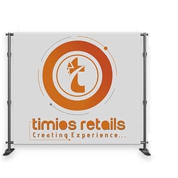 Timios Adjustable Banner Stand Customized, Photography Stand Kit Background Support System, Portable Foldable with Bag, 8x8 Sq.ft