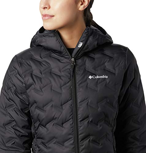 Columbia Jaqueta feminina Delta Ridge Down com capuz, preta, GG
