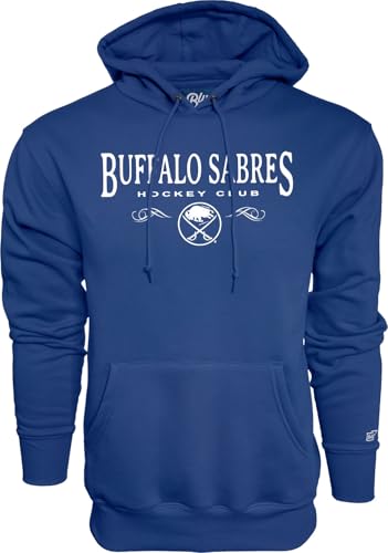 Blue 84 Buffalo Sabres NHL Officially Licensed Hooded Sweatshirt Embroidery Hockey Club, Team Color, Small