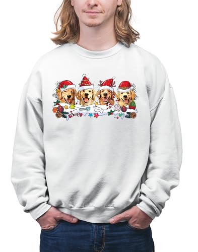 Cute Golden Retriever Christmas Sweatshirt Premium Quality Cozy Warm Crewneck Tee Golden Era Dog Lover Sweater3