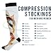 Joisal Orange Cat Fashion Animal Compression Knee High Socks Unisex, Comfort Support, Running and Travel, 2 pairs