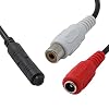 GINTOOYUN High Sensitive Microphone, Mini Audio Pickup for CCTV Security Camera, with Power Cord and Audio Cable