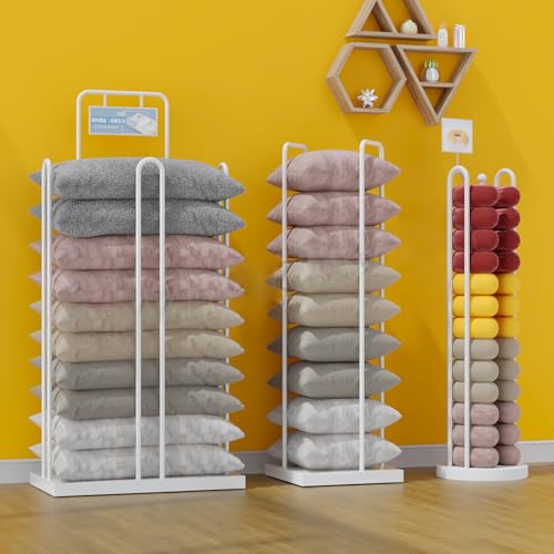 Présentoir à coussins blanc pour optimiser le rangement au sol