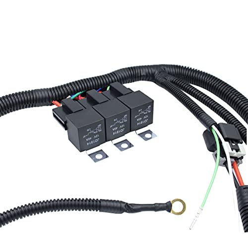 Woopeey Electric Dual Fan Upgrade Wiring Harness Fit For Gm 1999–2006 Ecu Control Electric Cooling Fan Wire Harness Kit Replace Oe # 7L5533A226T #TOP4