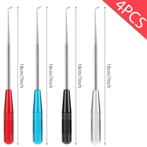 SKEIDO 4Pcs Fish Hook Remover Tool, Fishing Hook Quick Removal Descending Device, Fishing Gear Security Equipment Kits for Adult, Hook Extractor Accessories Detacher Tools with Storage Tube