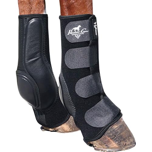 Image of Professional's Choice Equine Ventech SlideTec Skid Rear Leg Boot | Prevents Burns During Sliding Stops | Pair | Short or Standard Size