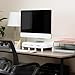 Mind Reader PC, Laptop, IMAC Monitor Stand and Desk Organizer, White