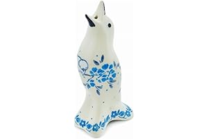 Authentic Polish Pottery Pie Bird in Joyful Doves Design