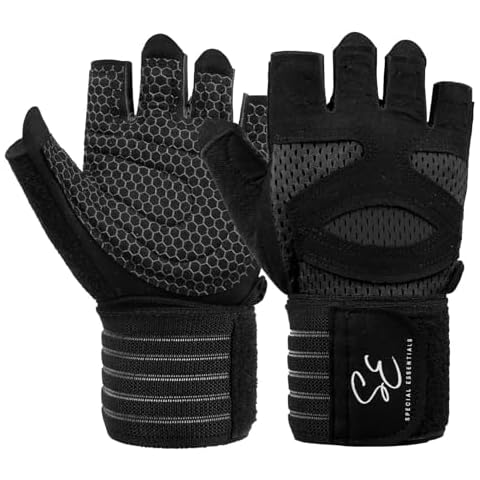 Special Essentials Workout Gloves for Men and Women, Non-Slip Weight Lifting Gloves with Padding and Wrist Strap, Gym Gloves for Training and Exercise Cover