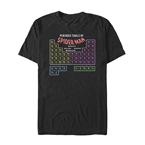 T-shirt Spider-Man Periodic Table Marvel homme vêtement coton