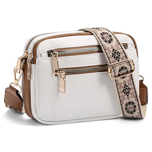 GAEKEAO Small Crossbody Bags For Women Vegan Leather Trendy Purses Shoulder Handbags Travel with Adjustable Wide Strap