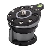 Tornillos de montaje: diámetro de la plataforma 66 mm/2,6 pulgadas, tornillos de montaje de 3/8 pulgadas, dos orificios para tornillos de montaje de 1/4 pulgadas, que se pueden usar para instalar abrazaderas de bloque. Los orificios inferiores para tornillos de montaje de 3/8 de pulgada también se pueden combinar con tornillos de conversión de 1/4 de pulgada.