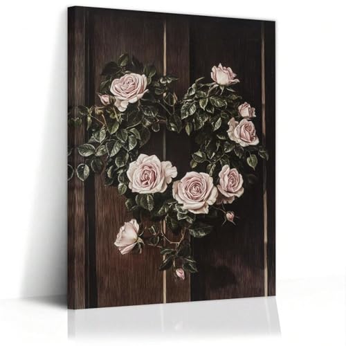 Toile florale et cadre en bois 60x92cm, une idée cadeau idéale pour embellir une maison