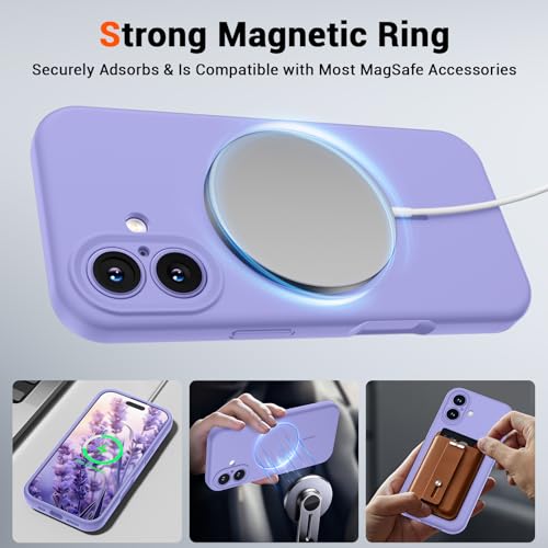 SUPFINE Silicone & Magnetic for iPhone 17 Case Light Purple - image 5