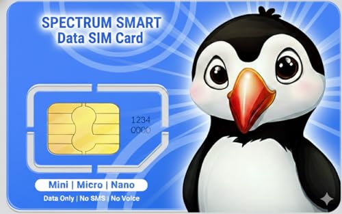 Spectrum Smart 4G 5G LTE Data Only SIM Card - Reliable Connectivity for Security and Trail Cameras, Hotspots, IOT Devices - Works on AT&T and T-Mobile Networks